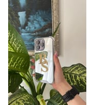 Aynalı İç İçe Gold Harf Tasarımlı Iphone Telefon Kılıfı