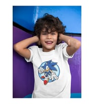Sonic Baskılı Unisex Çizgi Film Çocuk Tişört (1-12 YAŞ)