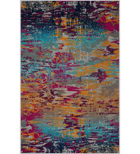Eliana Home Baskılı, Yıkanabilir Kaymaz Taban Salon Halısı LNA1687 100x150 cm (Mavi)