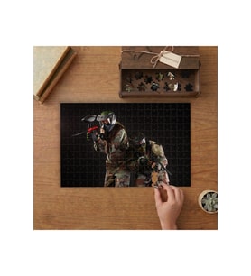 Paintball Oyunu- Eğlence- Spor Tasarımı 240 parça Ahşap Puzzle Ahşap Kutuda MP00530