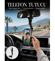 Araç İçi Telefon Tutucu Dikiz Aynasına Takılan Sabit ve Ayarlanabilir