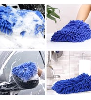 Araba Oto Yıkama Temizlik Eldiveni Süngeri Peluş Büyük Boy 22x19cm