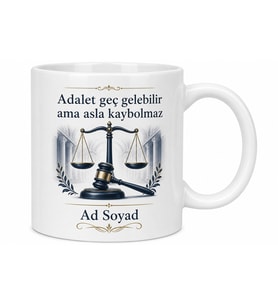 Savcı İddianame Dosyası Suç ve Ceza Adliye Koridoru Kupa Bardak Hediye