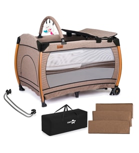Comfymax Power Park Yatak Oyun Parkı 70x110 - Wood Brown (Çok Renkli)