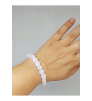 Pembe Kuvars Taşı Tasarım Bileklik 9*10mm (51568)