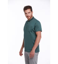 Hatemoğlu Yeşil Regular Fit %100 Pamuk Basic Merserize Polo Yaka Tişört