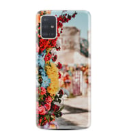 Samsung a71 A72 A73 A7 A9 2018 C7 C9 Kılıf Desenli Silikon Gerçek Çiçekler 1743