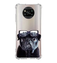 PrintiFy Poco X3 Uyumlu Köpek 3 Baskılı Şeffaf Köşe Korumalı Antişok Kılıf