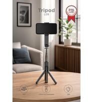 Torima Tripod Profesyonel Gimbal Çok Amaçlı Işıklı Video Çekimi Telefon Sabitleyici L09 Siyah