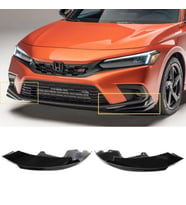 Honda Civic FE1 2022 ve Sonrası Uyumlu Ön Tampon Aero Flap Piano Black 2 Parça