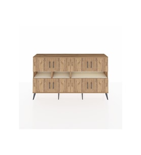 Arges Konsol 8 Raflı 8 Kapaklı 176x30x99 Çam-Çam/Aytaşı
