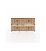 Arges Konsol 8 Raflı 8 Kapaklı 176x30x99 Çam-Çam/Aytaşı