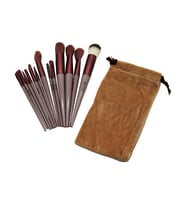 13PCS Eflatun Kadife Torbalı Makyaj Fırça Set