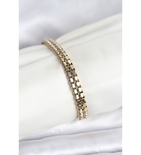 316L Çelik Gold Renk Kadın Bileklik 5886 - GLST3549-1158