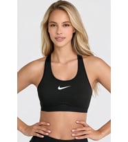Nike Swoosh High Support Non Padded Adjustable Sports Bra Kadın Yüksek Destekli Spor Sütyeni Siyah