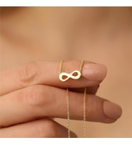 925 Ayar Gümüş Sonsuzluk Kolye (Gold)