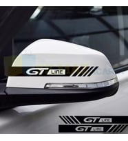 Peugeot Gt Line Yan Dikiz Ayna Şerit Oto Sticker Etiket Yapıştırma Çıkartma 3 Çift ( 20 X 2 Cm Ölçü )