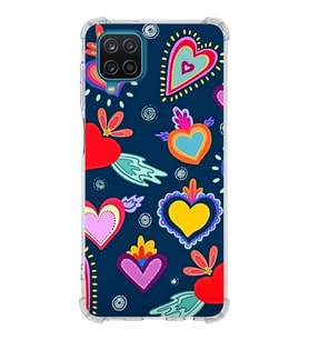 PrintiFy Samsung Galaxy M32 Uyumlu Retro Color 3 Baskılı Şeffaf Köşe Korumalı Antişok Kılıf