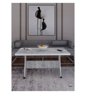 Mdf Masa Tekerlekli Orta Sehpa Salon Sehpa