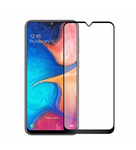 Samsung Galaxy A20S 5D Tam Kaplayan Ekran Koruyucu Kırılmaz Cam