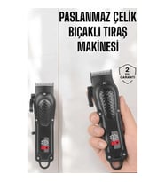 Mey İthalat® Sıfır Tıraş Makinesi Dijital Göstergeli Paslanmaz Çelik Bıçaklı Taşınabilir