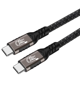 Zore QG01 Type-C to Type-C USB4 PD Data Kablosu 240W 40Gbps 8K@60Hz 0.5 Metre (Siyah)