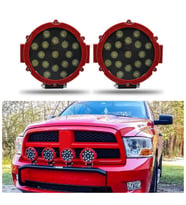 Off Road Sis Lambası 17 Ledli 51 Watt Kırmızı 4x4 Yayıcı Sis Farı