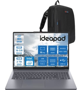 Lenovo Ideapad Slim 3 16IRH10 Intel Core I5 13420H 16GB 1tb SSD + 1tb SSD Freedos 16" Wuxga (1920X1200) IPS 300NITS Taşınabilir Bilgisayar 83K2001UTRF03 + Zetta Çanta