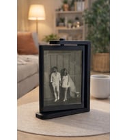Kişiye Özel 2 Fotoğraflı Döner Çerçeve 7x 10 cm (Siyah)