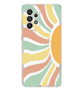 Samsung Galaxy A23 Uyumlu Güneş Desenli Şeffaf Telefon Kılıfı