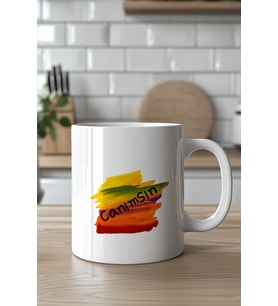 Canımsın Tasarımlı 330ml Baskılı Beyaz Seramik Kupa Bardak