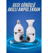 Gece Görüşlü Akıllı Dönebilen Ev Kamerası Ampül Kamera
