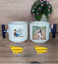 Kadın İngilizce Öğretmeni Kupa Bardak Fotoğraflı T Lacivert Kulplu Öğretmenler Günü Hediyesi