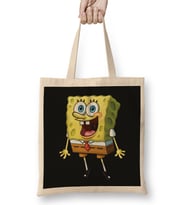 Spongebob Squarepants Design Süngerbob Bez Çanta Uzun Saplı