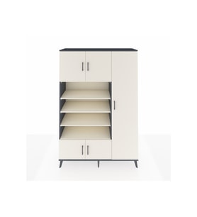 Hyperion Gardrop 11 Raflı 5 Kapaklı 132x44x195 Antrasit-Aytaşı