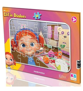 KS Games TRT Elif'in Düşleri 24 Parça Çerçeveli Çocuk Puzzle - Kız Çocuk - ED704-1