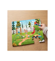 Oyun Parkı Tasarımlı 24 Parça Ahşap Çocuk Puzzle MPK0799