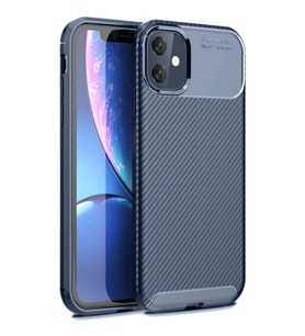 İphone 11 Kılıf Auto Fus Karbon Kapak - Lacivert