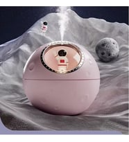 Uzay Nemlendirici USB Mini Gece Lambası Masaüstü Yatak Odası Taşınabilir Sprey (Pembe)