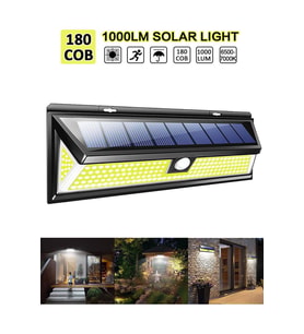 Trendpoint Solar 180 COB Ledli 30 Cm Büyük Boy Hareket Sensörlü Bahçe Aydınlatma Sokak Lambası