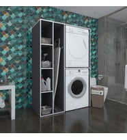 Kenzlife çamaşır-kurutma makinesi dolabı alyusha sol gri 180*120*60 banyo kapaksız arkalıksız (Karışık)