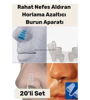 Yeni Seri Rahatlatıcı Uyku Önleyici Horlama Azaltıcı Nefes Alıp Verme Burun Delik Aparatı 20'li Set