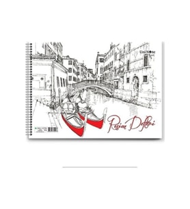 Uni Note Resim Defteri Spiralli Karton Kapak 15 Yaprak 33x48cm 33001 (12 Li Paket) (Karışık)