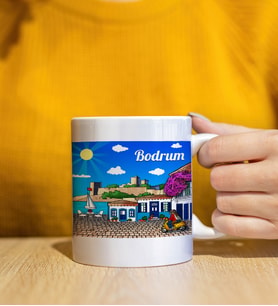 Bodrum Tasarımlı Beyaz Kupa