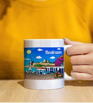 Bodrum Tasarımlı Beyaz Kupa