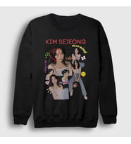 Presmono Unisex Beyaz Poster Kim Sejeong Sweatshirt 524053tt (Siyah)