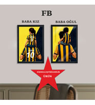 TARAFTAR KİŞİYE ÖZEL BABA KIZ BABA OĞUL RESİM ÇERÇEVESİ 20*30 (A.Lacivert)