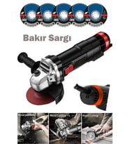 Bakır Sargılı 115 mm Metal Şanzıman Avuç Içi Taşlama Sprial Makinesi Ve 5 Taş Hediyeli