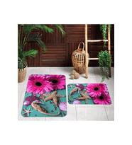 Rovigo Home Dijital Baskılı 2'li Banyo paspas Takımı RVG5073 (Pembe)