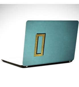 Sarı Dikdörtgen Soyut Laptop Sticker 10 İnch (25X19CM)